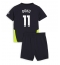 Manchester City Jeremy Doku #11 Uit tenue Kids 2024-25 Korte Mouwen (+ broek)