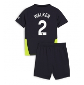 Manchester City Kyle Walker #2 Uit tenue Kids 2024-25 Korte Mouwen (+ broek)