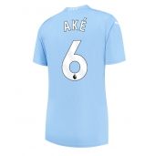 Manchester City Nathan Ake #6 Thuis tenue Dames 2023-24 Korte Mouwen