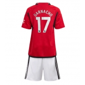 Manchester United Alejandro Garnacho #17 Thuis tenue Kids 2023-24 Korte Mouwen (+ broek)