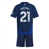 Manchester United Antony #21 Uit tenue Kids 2024-25 Korte Mouwen (+ broek)