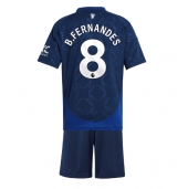 Manchester United Bruno Fernandes #8 Uit tenue Kids 2024-25 Korte Mouwen (+ broek)