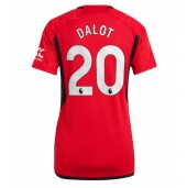 Manchester United Diogo Dalot #20 Thuis tenue Dames 2023-24 Korte Mouwen