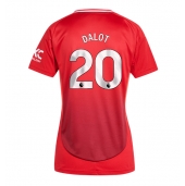 Manchester United Diogo Dalot #20 Thuis tenue Dames 2024-25 Korte Mouwen