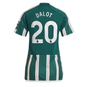 Manchester United Diogo Dalot #20 Uit tenue Dames 2023-24 Korte Mouwen