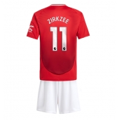 Manchester United Joshua Zirkzee #11 Thuis tenue Kids 2024-25 Korte Mouwen (+ broek)