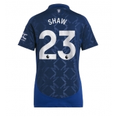 Manchester United Luke Shaw #23 Uit tenue Dames 2024-25 Korte Mouwen