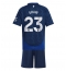 Manchester United Luke Shaw #23 Uit tenue Kids 2024-25 Korte Mouwen (+ broek)