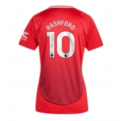 Manchester United Marcus Rashford #10 Thuis tenue Dames 2024-25 Korte Mouwen