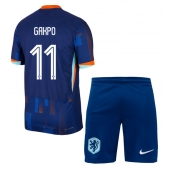 Nederland Cody Gakpo #11 Uit tenue Kids EK 2024 Korte Mouwen (+ broek)