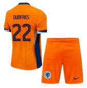 Nederland Denzel Dumfries #22 Thuis tenue Kids EK 2024 Korte Mouwen (+ broek)