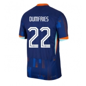 Nederland Denzel Dumfries #22 Uit tenue EK 2024 Korte Mouwen