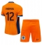 Nederland Jeremie Frimpong #12 Thuis tenue Kids EK 2024 Korte Mouwen (+ broek)