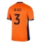 Nederland Matthijs de Ligt #3 Thuis tenue EK 2024 Korte Mouwen