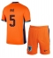 Nederland Nathan Ake #5 Thuis tenue Kids EK 2024 Korte Mouwen (+ broek)