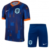 Nederland Uit tenue Kids EK 2024 Korte Mouwen (+ broek)