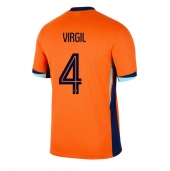 Nederland Virgil van Dijk #4 Thuis tenue EK 2024 Korte Mouwen