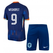 Nederland Wout Weghorst #9 Uit tenue Kids EK 2024 Korte Mouwen (+ broek)