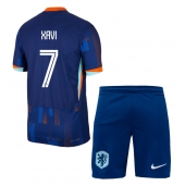 Nederland Xavi Simons #7 Uit tenue Kids EK 2024 Korte Mouwen (+ broek)