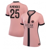 Paris Saint-Germain Nuno Mendes #25 Derde tenue Dames 2024-25 Korte Mouwen