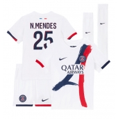 Paris Saint-Germain Nuno Mendes #25 Uit tenue Kids 2024-25 Korte Mouwen (+ broek)