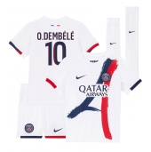 Paris Saint-Germain Ousmane Dembele #10 Uit tenue Kids 2024-25 Korte Mouwen (+ broek)