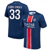 Paris Saint-Germain Warren Zaire-Emery #33 Thuis tenue 2024-25 Korte Mouwen