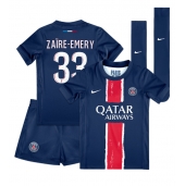 Paris Saint-Germain Warren Zaire-Emery #33 Thuis tenue Kids 2024-25 Korte Mouwen (+ broek)