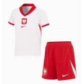 Polen Thuis tenue Kids EK 2024 Korte Mouwen (+ broek)