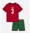 Portugal Pepe #3 Thuis tenue Kids EK 2024 Korte Mouwen (+ broek)