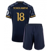 Real Madrid Aurelien Tchouameni #18 Uit tenue Kids 2023-24 Korte Mouwen (+ broek)