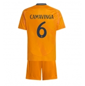 Real Madrid Eduardo Camavinga #6 Uit tenue Kids 2024-25 Korte Mouwen (+ broek)