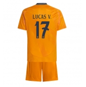 Real Madrid Lucas Vazquez #17 Uit tenue Kids 2024-25 Korte Mouwen (+ broek)