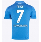 SSC Napoli David Neres #7 Thuis tenue 2024-25 Korte Mouwen