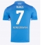 SSC Napoli David Neres #7 Thuis tenue 2024-25 Korte Mouwen