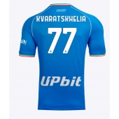 SSC Napoli Khvicha Kvaratskhelia #77 Thuis tenue 2023-24 Korte Mouwen