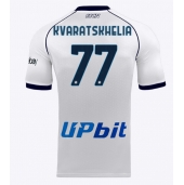 SSC Napoli Khvicha Kvaratskhelia #77 Uit tenue 2023-24 Korte Mouwen