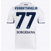 SSC Napoli Khvicha Kvaratskhelia #77 Uit tenue 2024-25 Korte Mouwen