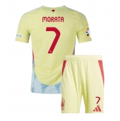 Spanje Alvaro Morata #7 Uit tenue Kids EK 2024 Korte Mouwen (+ broek)