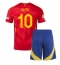 Spanje Dani Olmo #10 Thuis tenue Kids EK 2024 Korte Mouwen (+ broek)