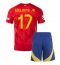 Spanje Nico Williams #17 Thuis tenue Kids EK 2024 Korte Mouwen (+ broek)