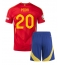 Spanje Pedri Gonzalez #20 Thuis tenue Kids EK 2024 Korte Mouwen (+ broek)