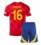 Spanje Rodri Hernandez #16 Thuis tenue Kids EK 2024 Korte Mouwen (+ broek)