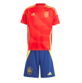 Spanje Thuis tenue Kids EK 2024 Korte Mouwen (+ broek)