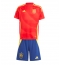 Spanje Thuis tenue Kids EK 2024 Korte Mouwen (+ broek)